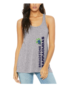 Broadstone Barracudas Flowy Racerback Tank with Vertical Logo