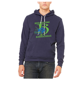 Broadstone Barracudas Navy Hoodie with Full B Logo