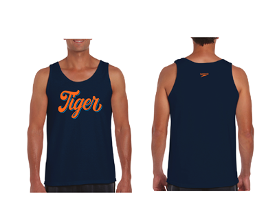 Memphis Tiger Swimming Navy Tank