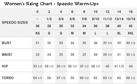 speedo lzr size guide