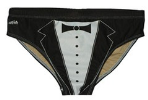 Tuxedo Black and White Brief