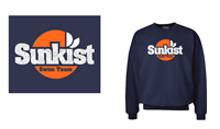 Sunkist Textured 3D Design Crewneck