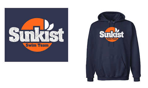 Sunkist Textured 3D Design Hoodie