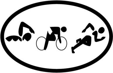 Triathlon Figures Magnet